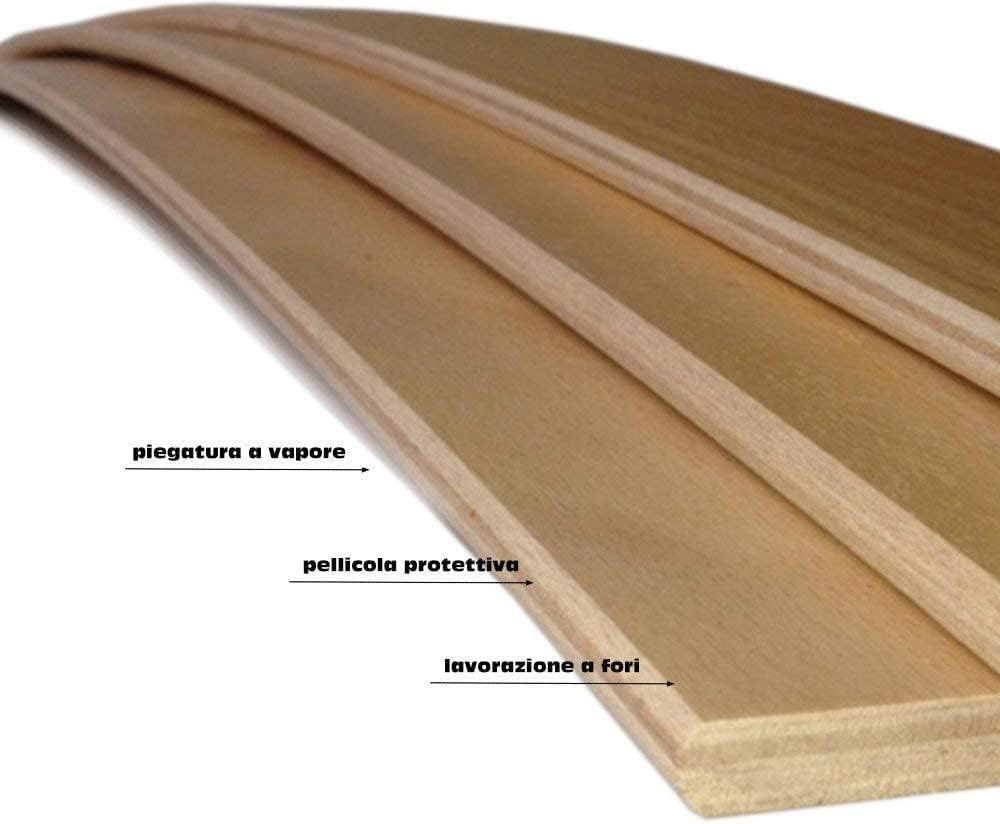 Generico Rete Letto Matrimoniale 160x190 cm – Ortopedica e Resistente – Doghe in Legno Multistrato, Telaio in Ferro Robusto – Made in Italy, Qualità 100% Italiana
