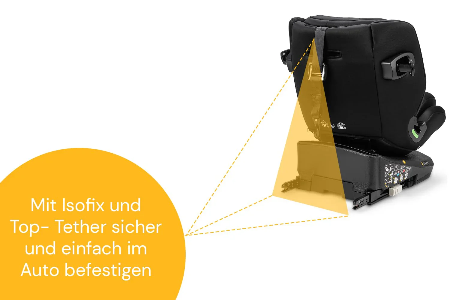 Osann Eno360 i-Size, drehbarer Kindersitz 40-150 cm, Reboarder mit Isofix, Baby Autositz �C Dark Grey Melange