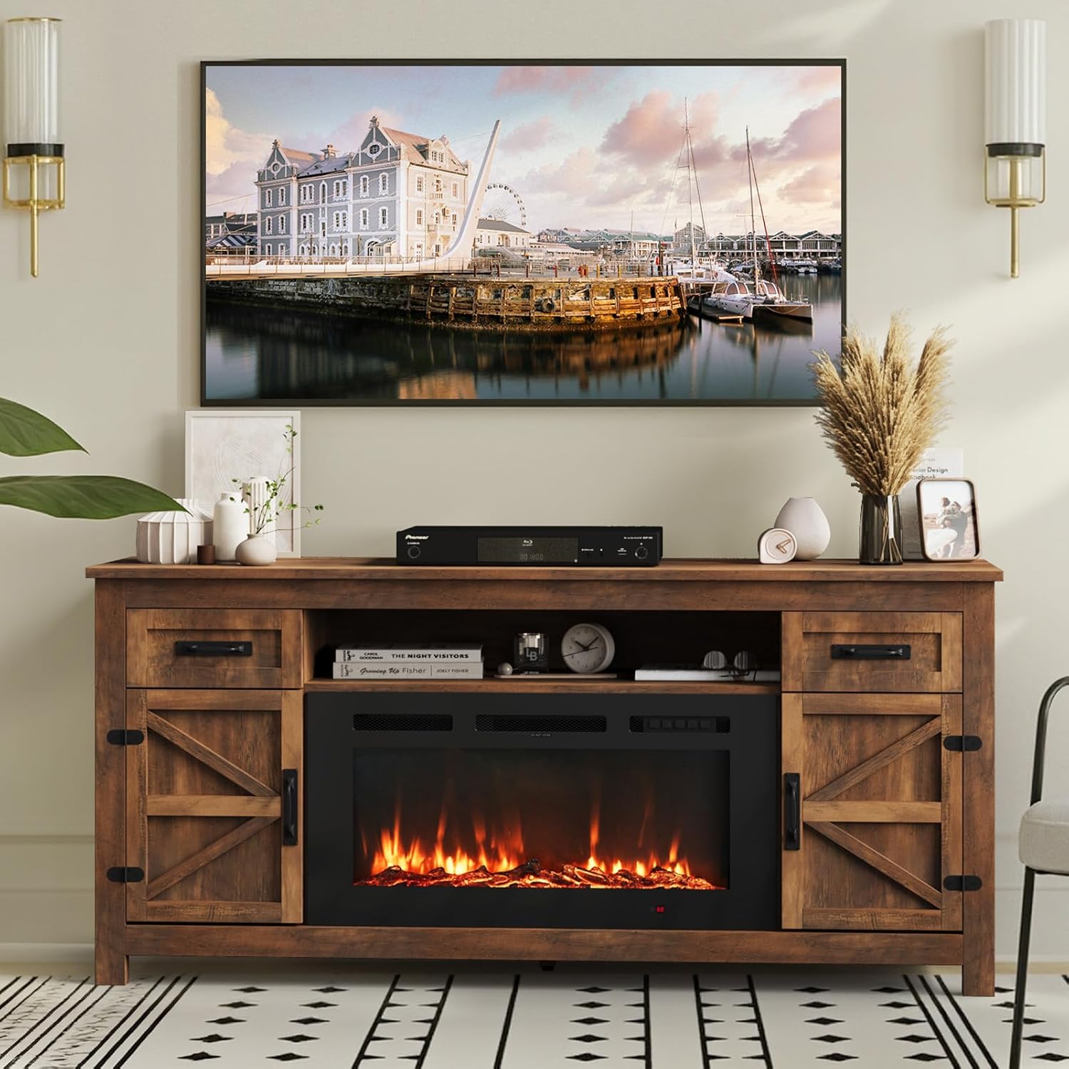 Fireplace TV Stand, 70