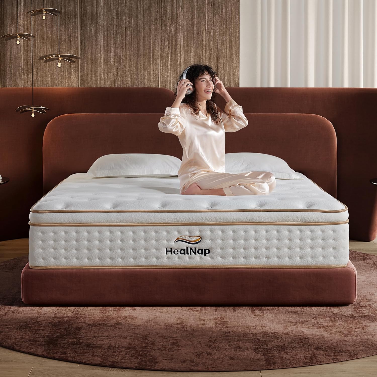 Twin,10inch Hybrid Mattress in a Box Memory Foam Mattress Size Firm with Individual Pocket Spring Upgrade Zoned Support Medium Firm Memory Fat Mattress