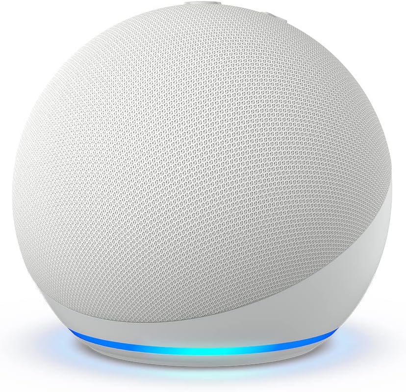 Echo Dot (Ultimo modello) | Altoparlante intelligente Wi-Fi e Bluetooth, suono più potente e dinamico, con Alexa | Bianco ghiaccio