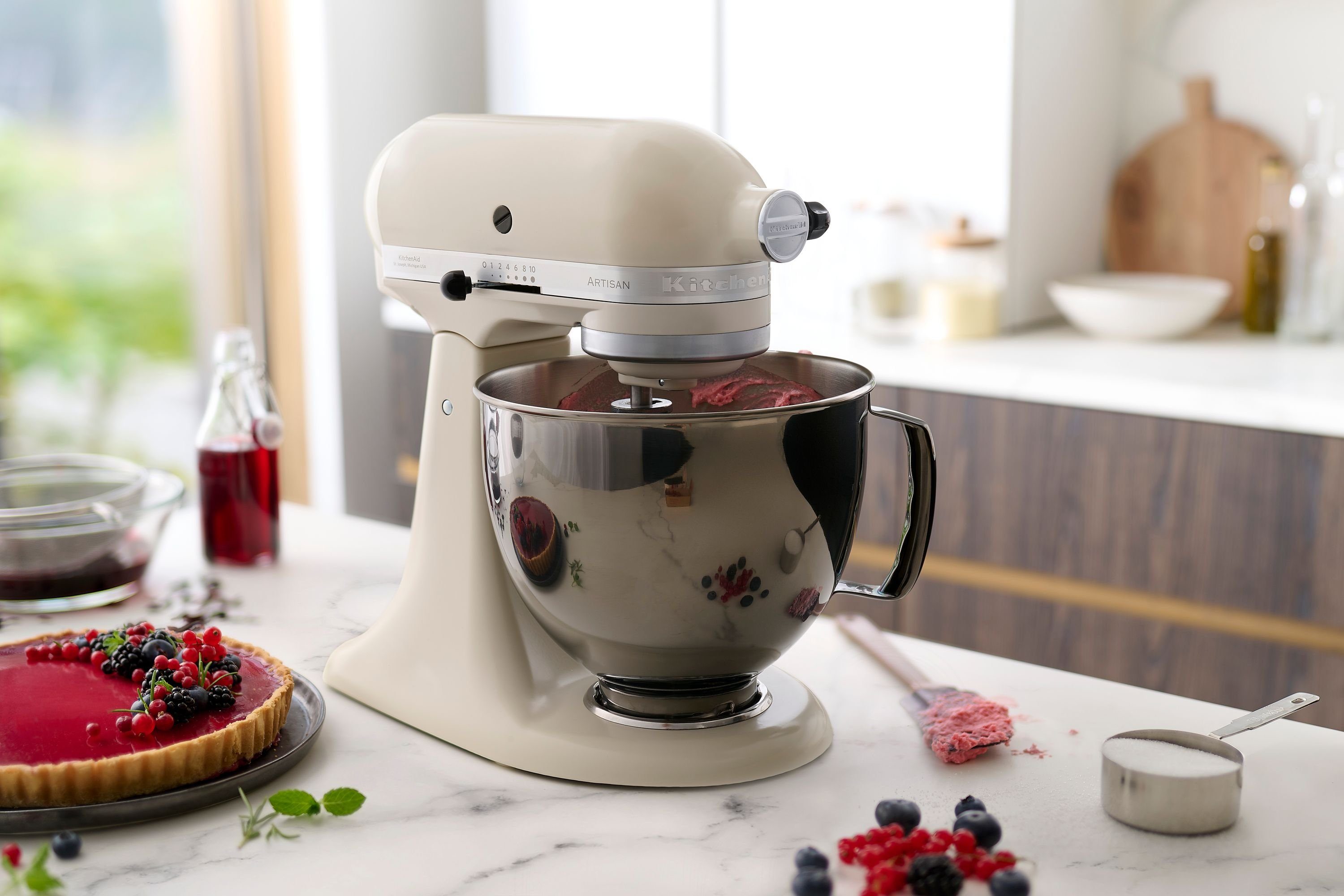 Küchenmaschine KitchenAid 4,8 L 5KSM175 Artisan Glasset mit Glasschüssel