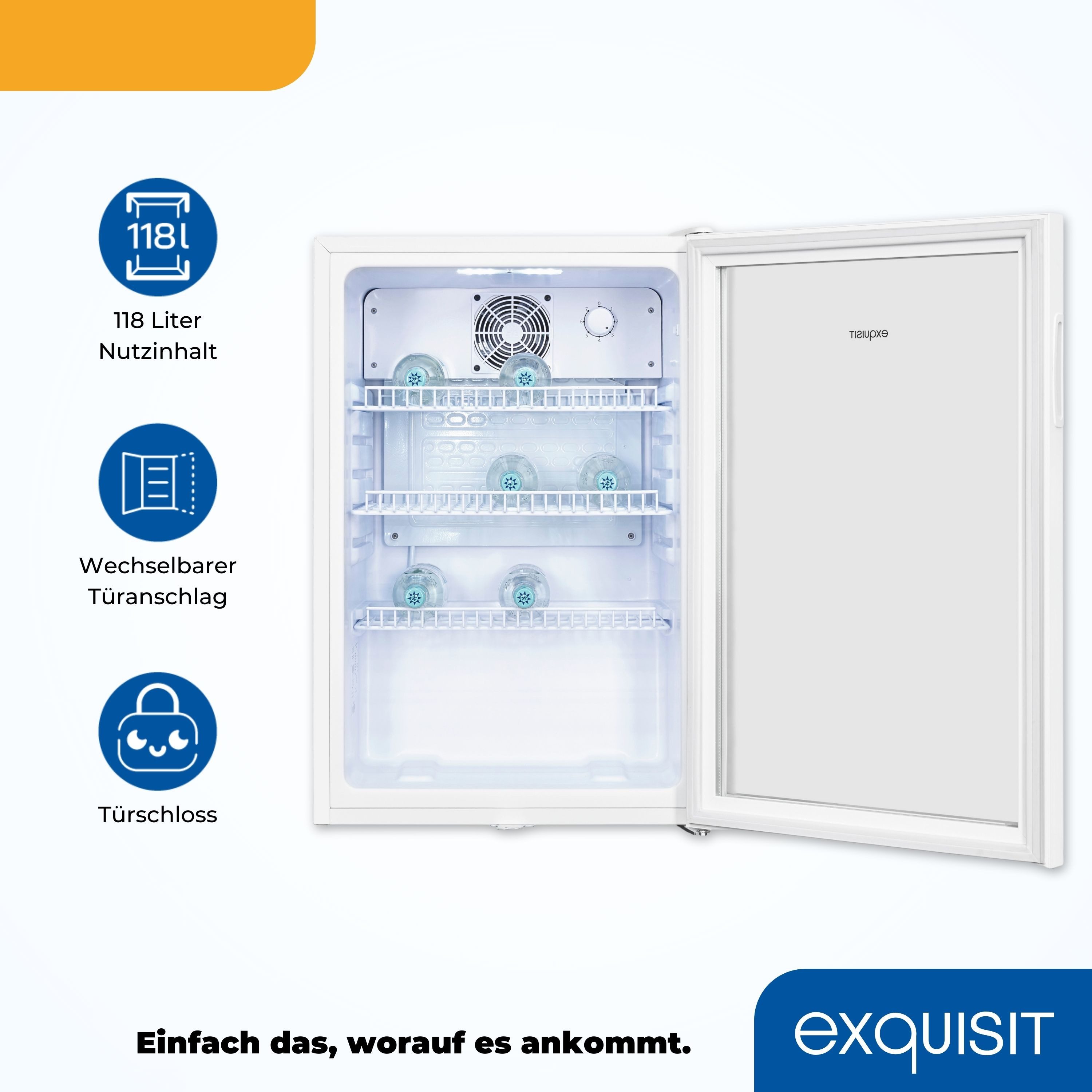 Getränkekühlschrank GKS120-GT-160C weiss