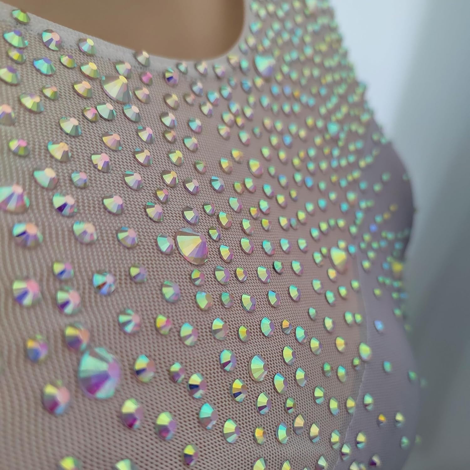 Eiskunstlauf Kleid Mädchen Kürkleid Langarm Mesh Glitzer Tanzkleid Gymnastik Bekleidung Ballettkleid mit Strass Lyrisch Tanzkleid Wettbewerb Tanzkostüm Damen Tanzkleid