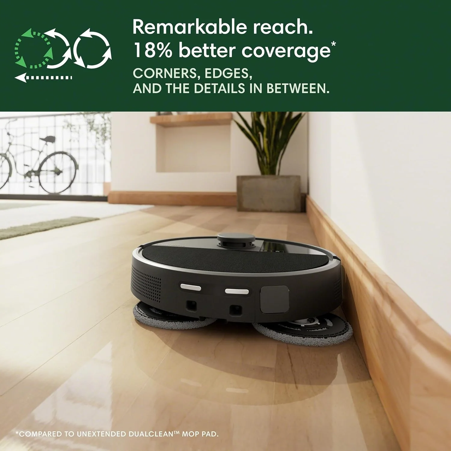 Combined robot vacuum mop + automatic cleaning platform - expandable rotating mop pad, automatic emptying, pad cleaning and heating drying, automatic cleaning, obstacle recognition and avoidance, laser radar navigation