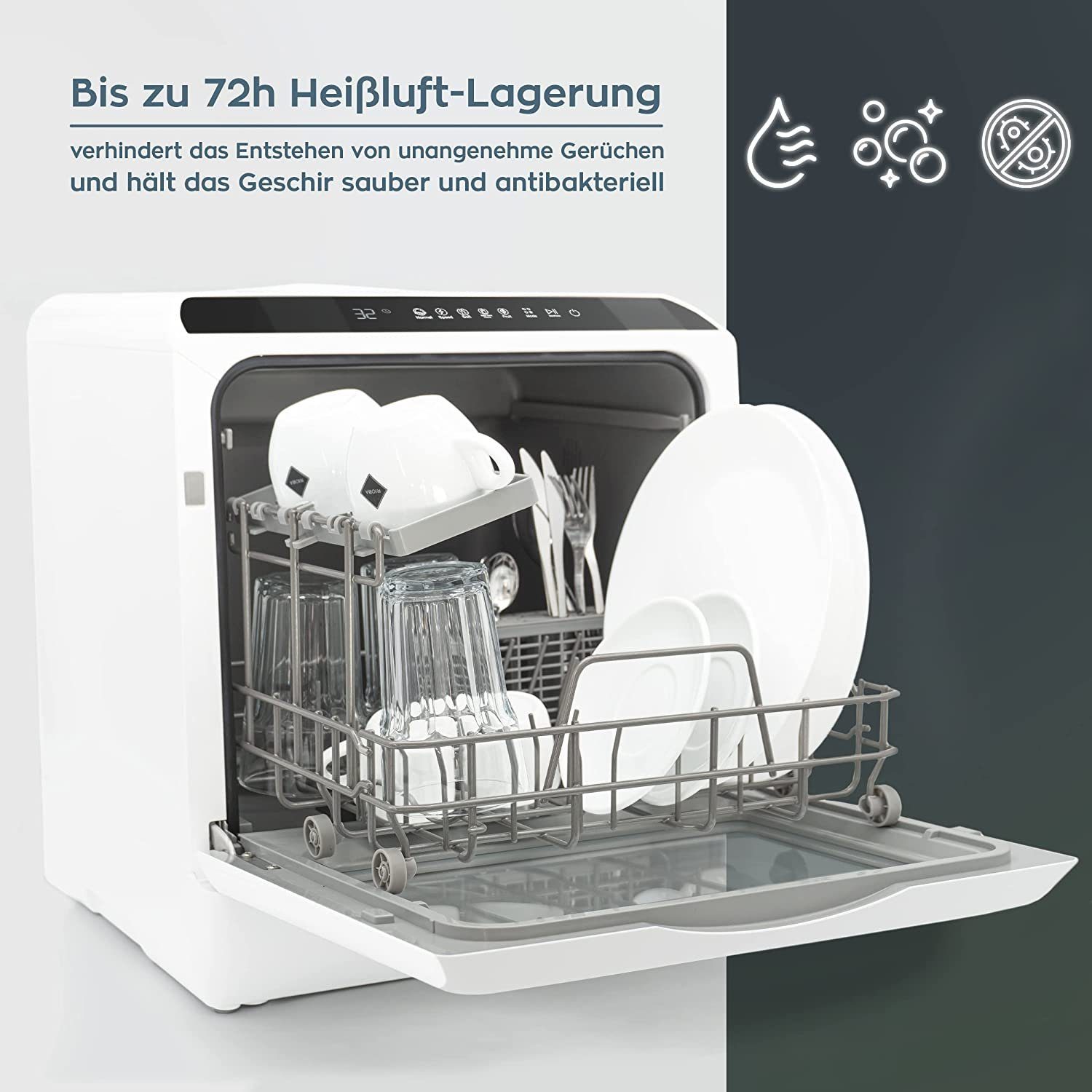 Tischgeschirrspüler Mini Geschirrspüler HTG 8841