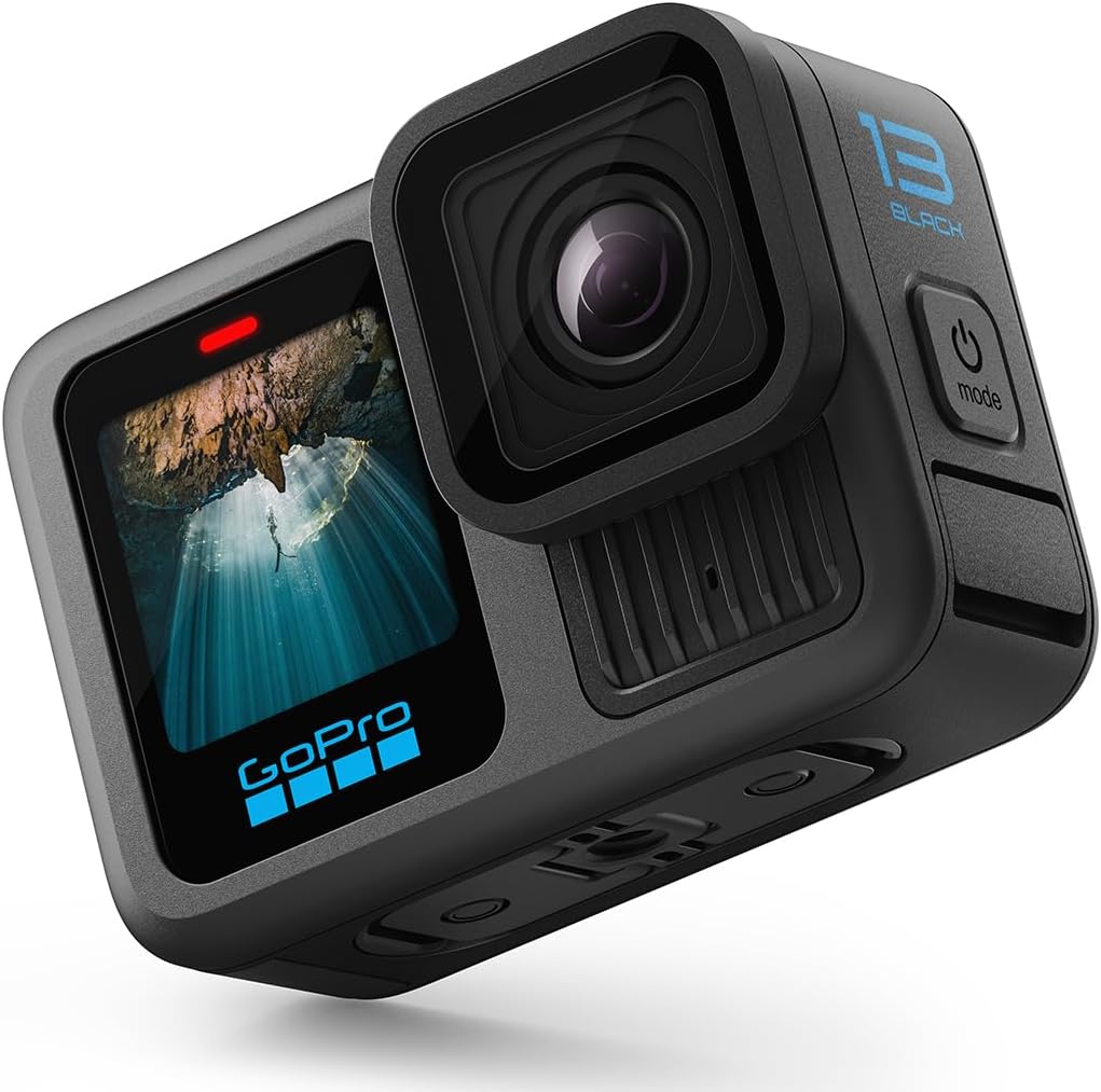 GoPro HERO13 Black - Cámara de acción Resistente al Agua con vídeo 5.3K60, fotografía de 27 MP + compatibilidad con Lentes Serie HB