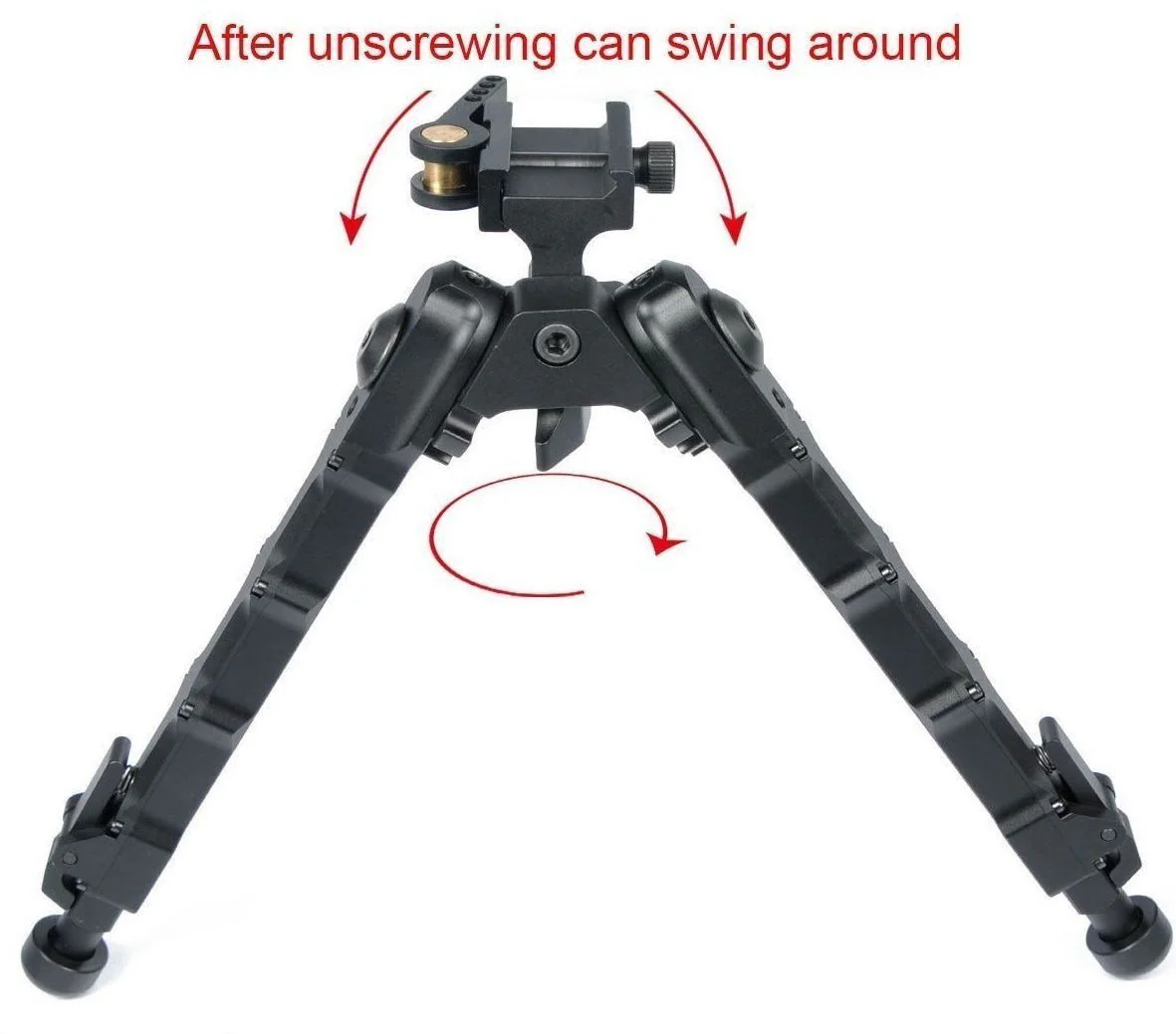 Bipod GBO-5 QD Black Tactical Bipod 7.25 - 9 inches Flat Pan Tilt