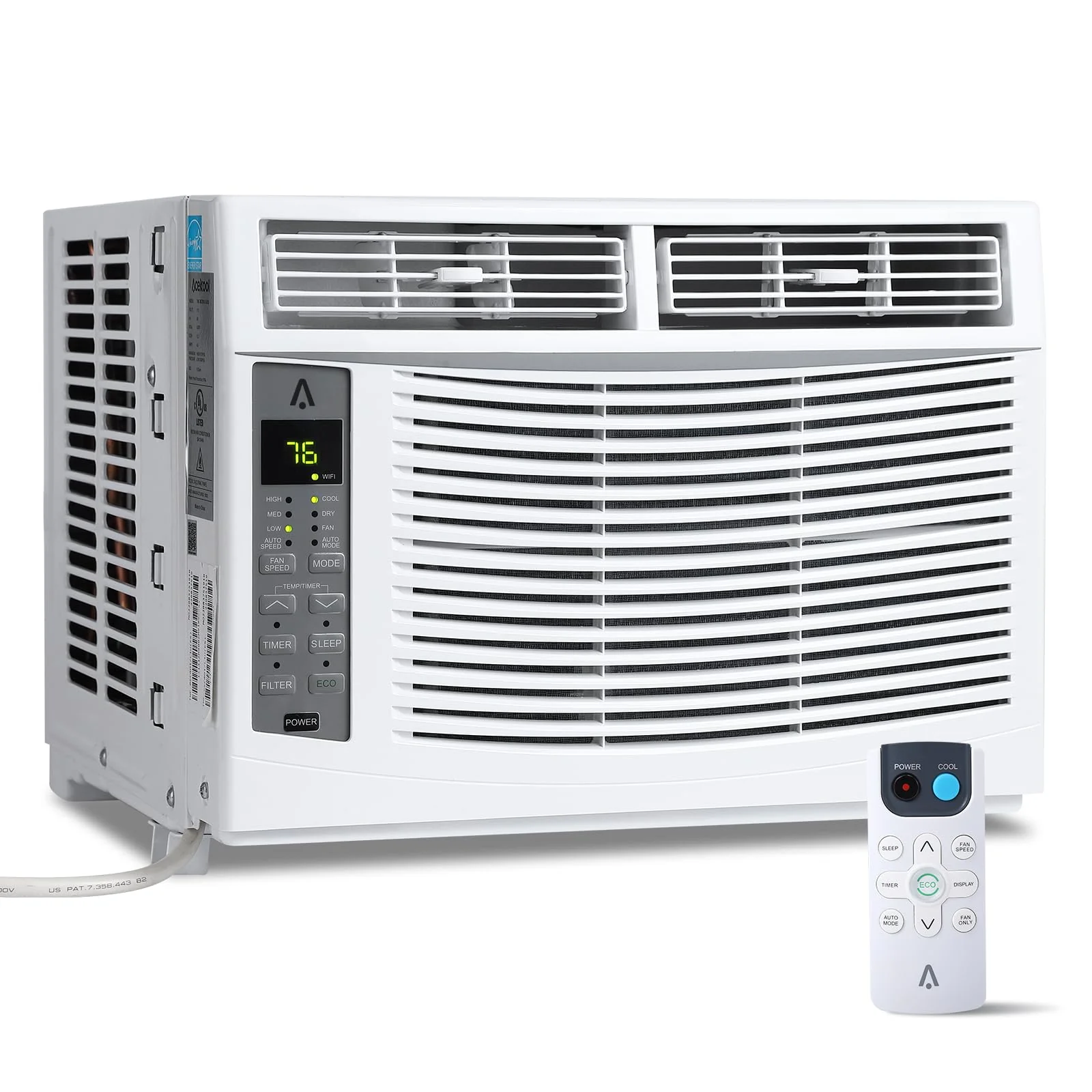 Window Air Conditioner With Reusable Filter & Controls, 6000 BTU 115V~, Suitable for 250 Sq.Ft