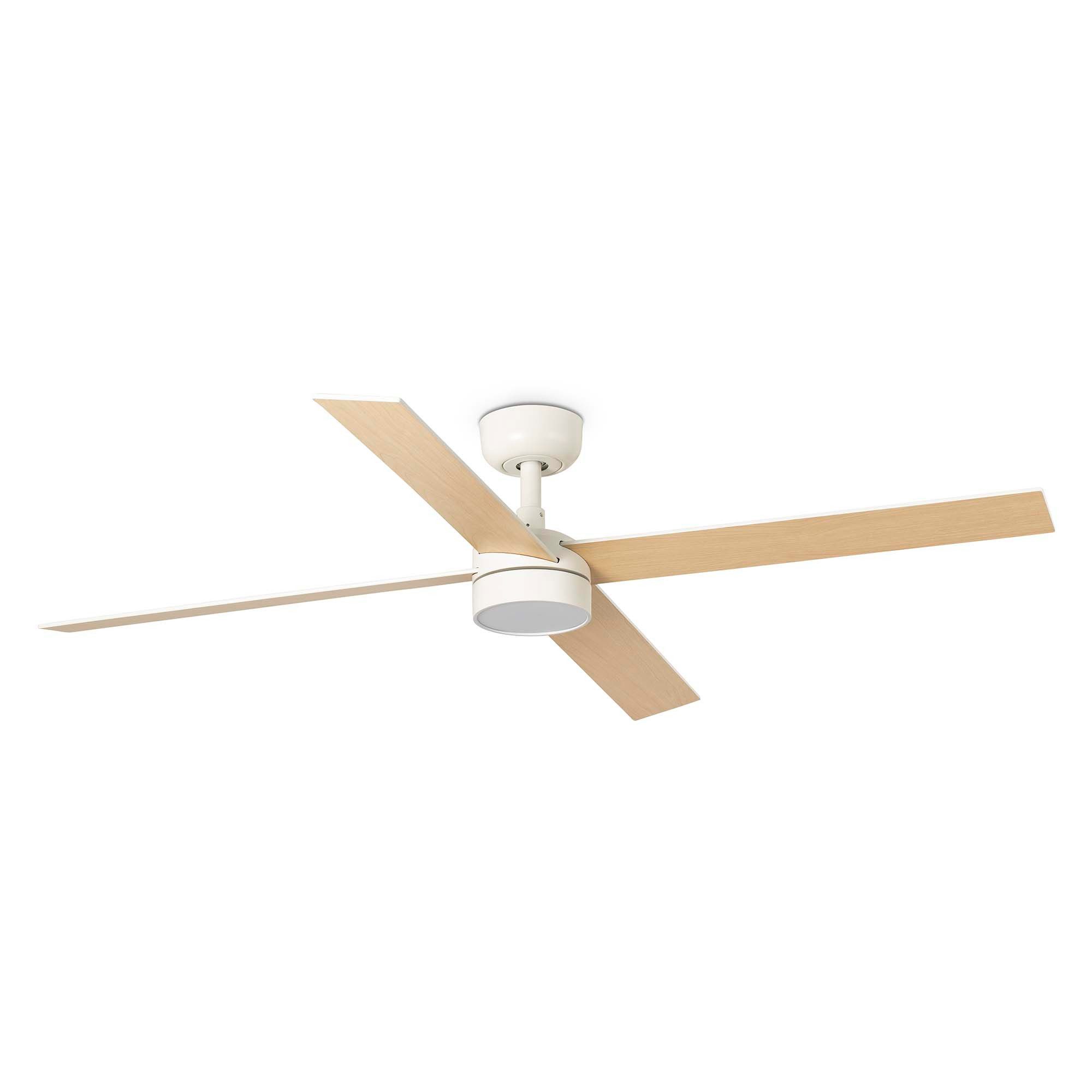 Deckenventilator DC Deckenventilator Rudder L-4 Weiß mit LED