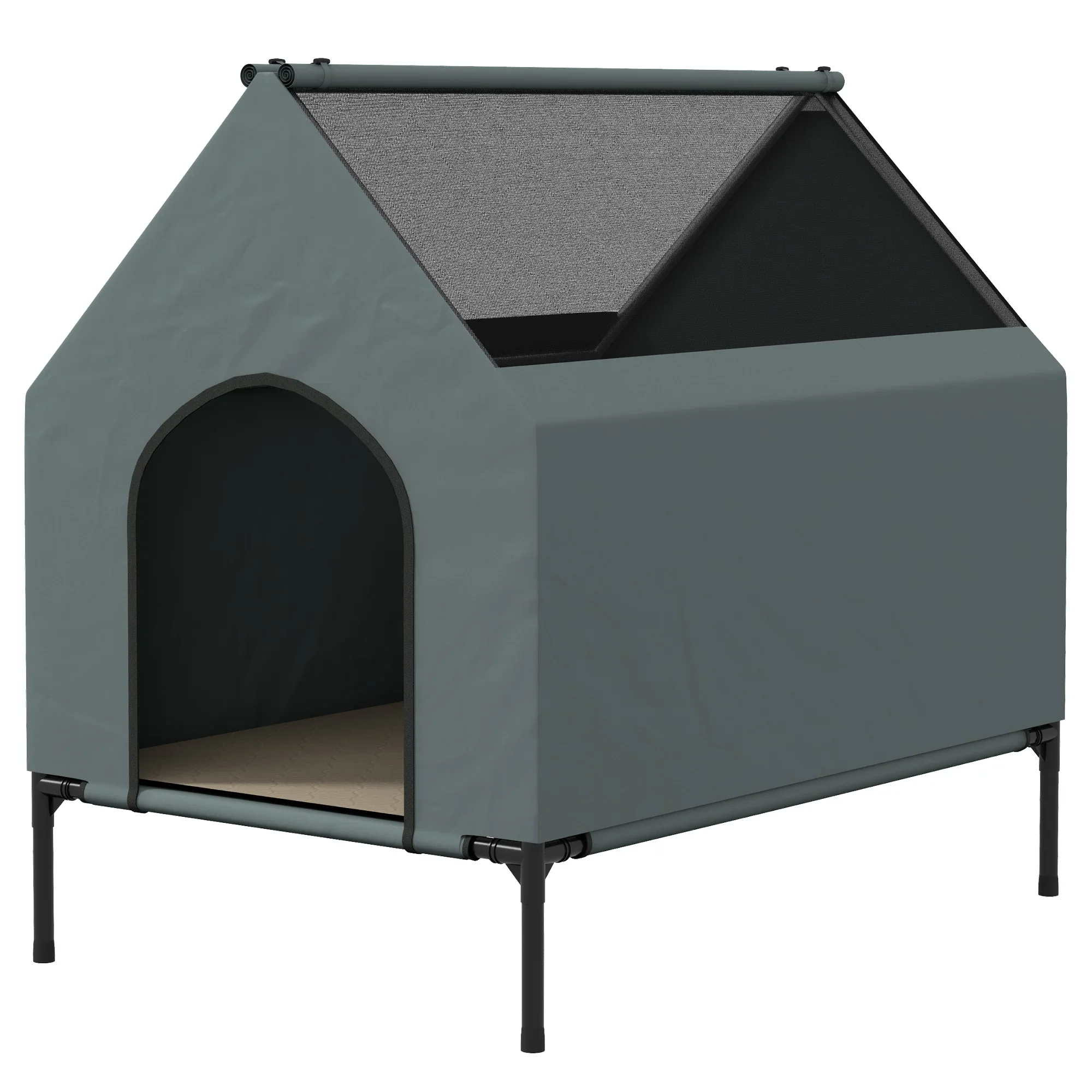 PawHut Hondenhok 81x54x78 cm met mesh-venster & draagtas