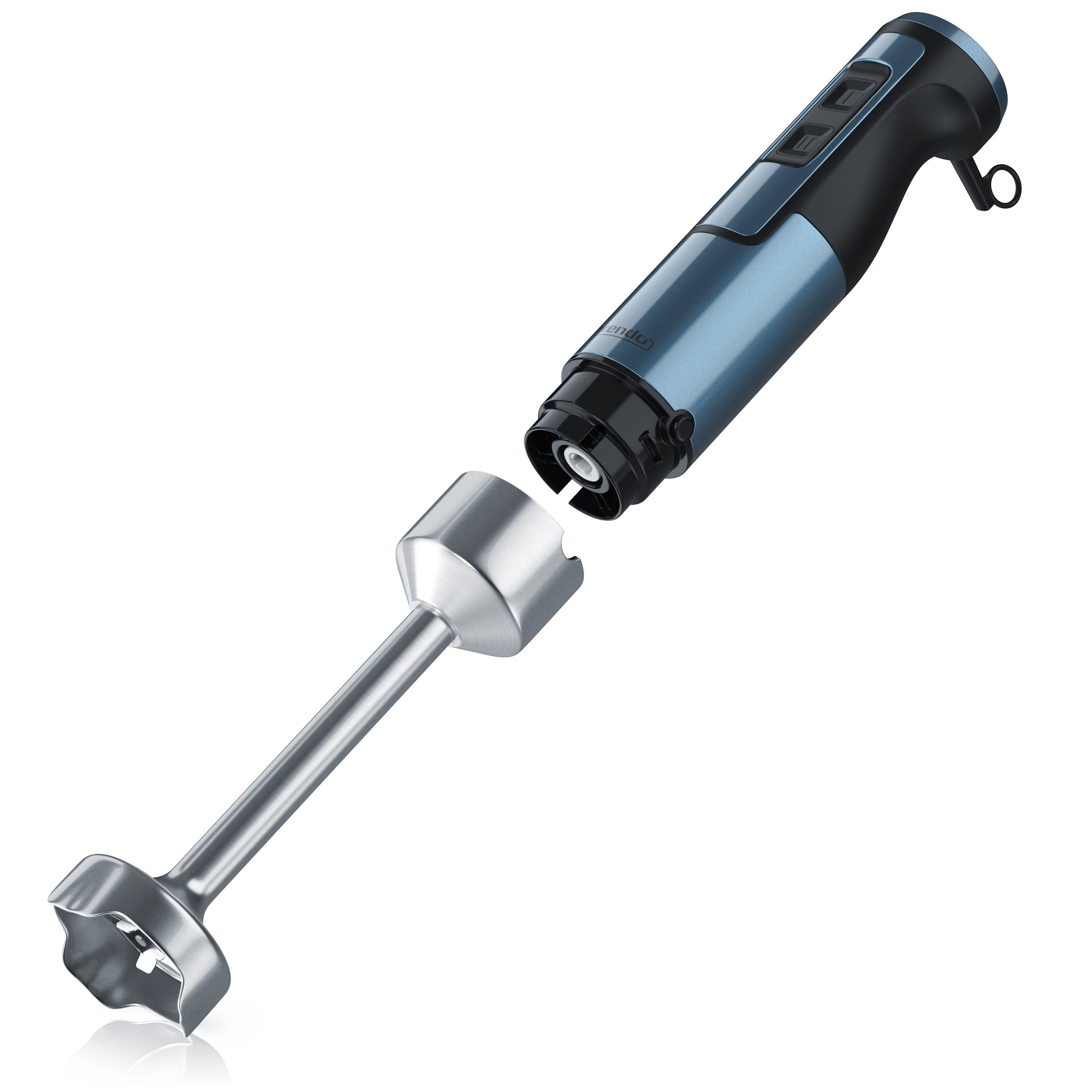 Stabmixer Edelstahl Pürierstab in Rot mit Messbecher, Handmixer, stufenlose Rege