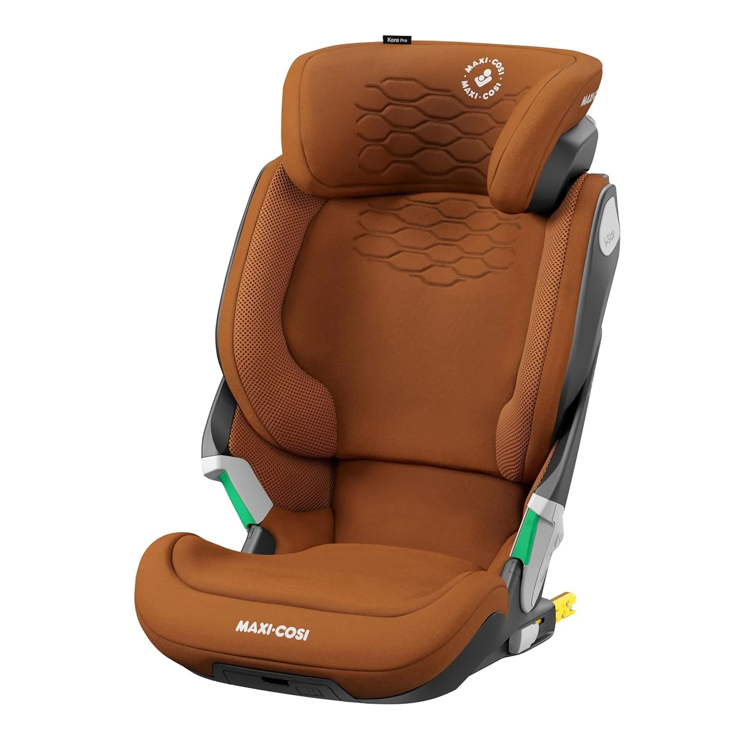 Maxi-Cosi Kore Pro i-Size Kindersitz, 3.5–12 Jahre, 100–150 cm, ClickAssist Licht, Verstellbare Höhe/Breite, Side Protection System+, Authentic Cognac
