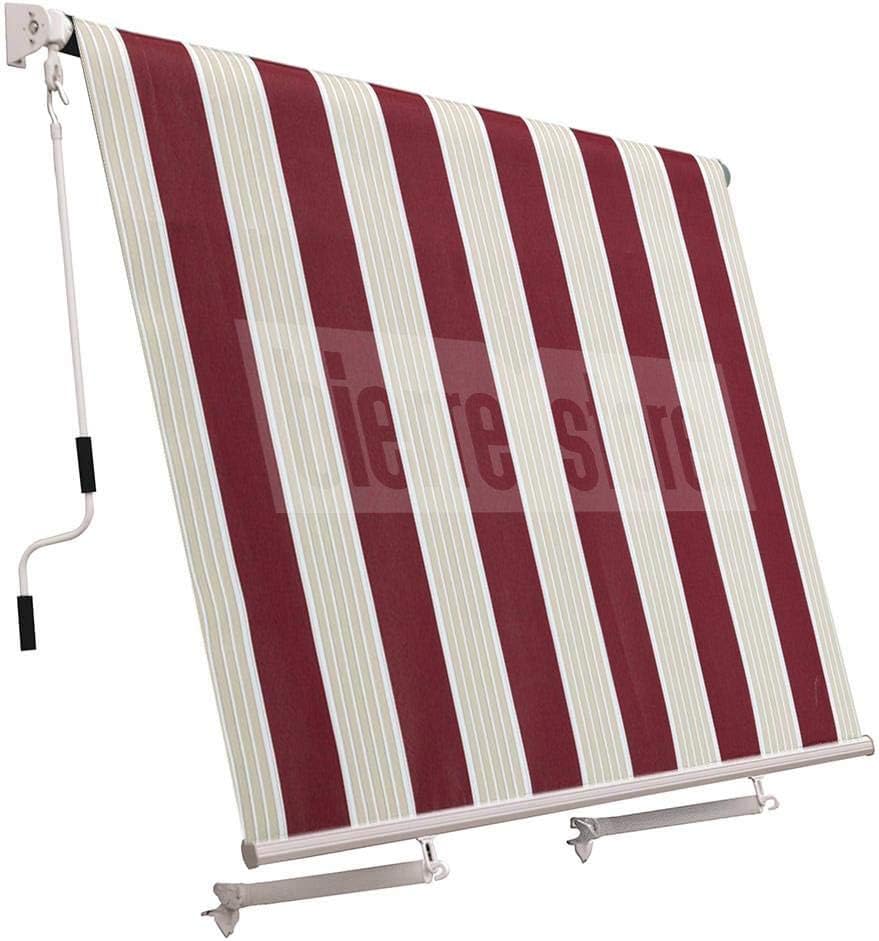 Drop Sun Shade 400 x H.300 cm - Burgundy/Cream