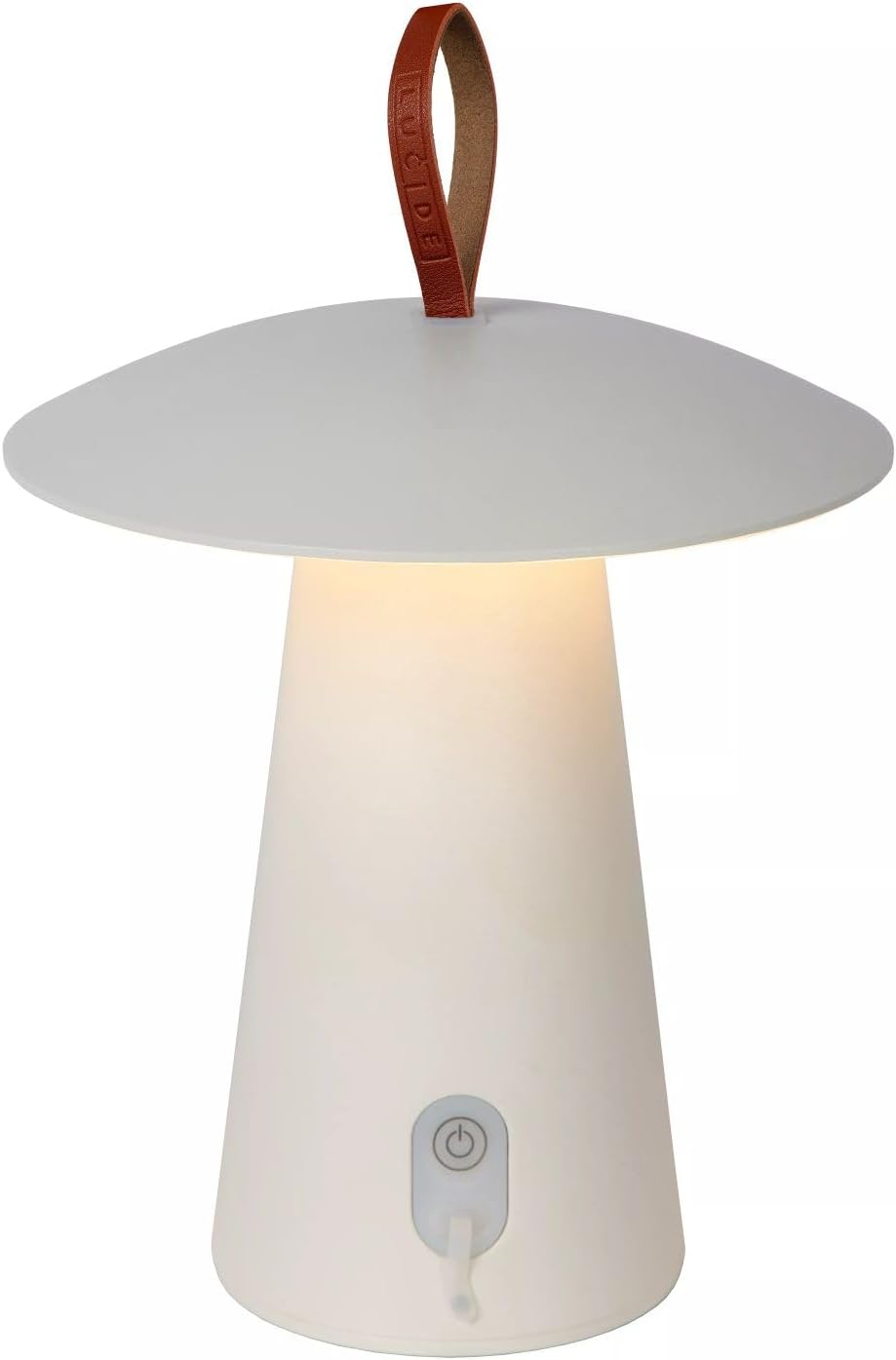 Licht-Erlebnisse LED Akku Tischlampe Aluminium Weiß IP54 Garten Balkon Terrasse 29,2 cm 2 W 2700 K tragbar Griff 6 Stunden Laufzeit dimmbare Tischleuchte außen SYVO