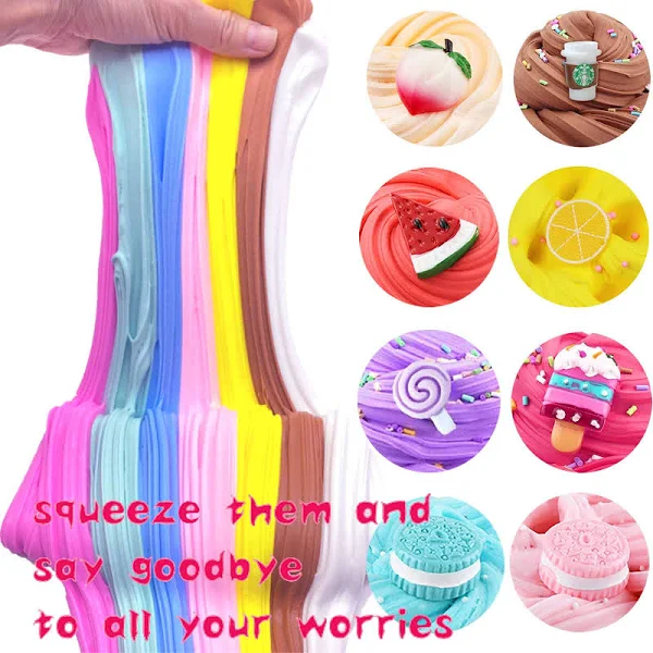 HFCHUPIN Butter Slime Kit for Girls and Boys 11pack with Scent,Stretchy and Non Sticky,Stress Relief Toy,Birthday Gift and Party Favors
