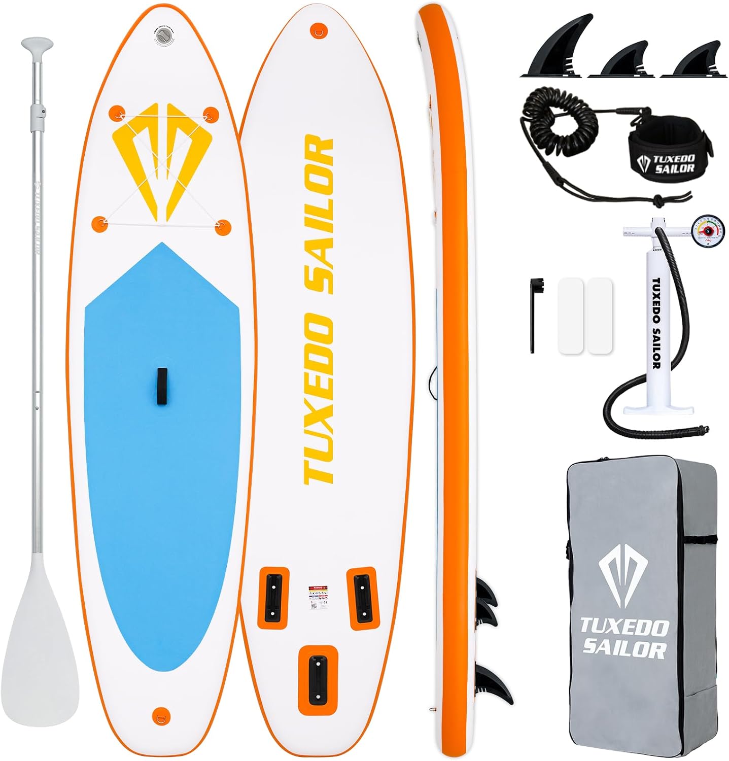 Tuxedo Sailor SUP Gonfiabile Adulti 320 cm Stand Up Paddle Board, Tavola da SUP Paddle Board con Accessori, Tavola Gonfiabile 2 Posti