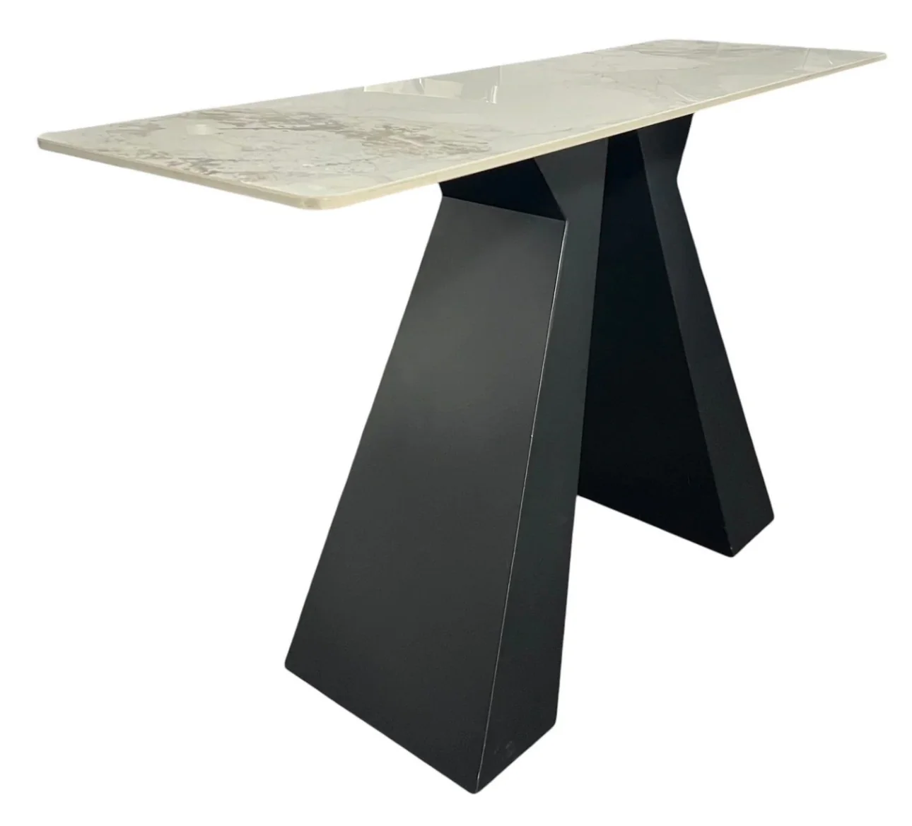Roma Console Table with Black Legs – Modern Hallway & Living Room Table