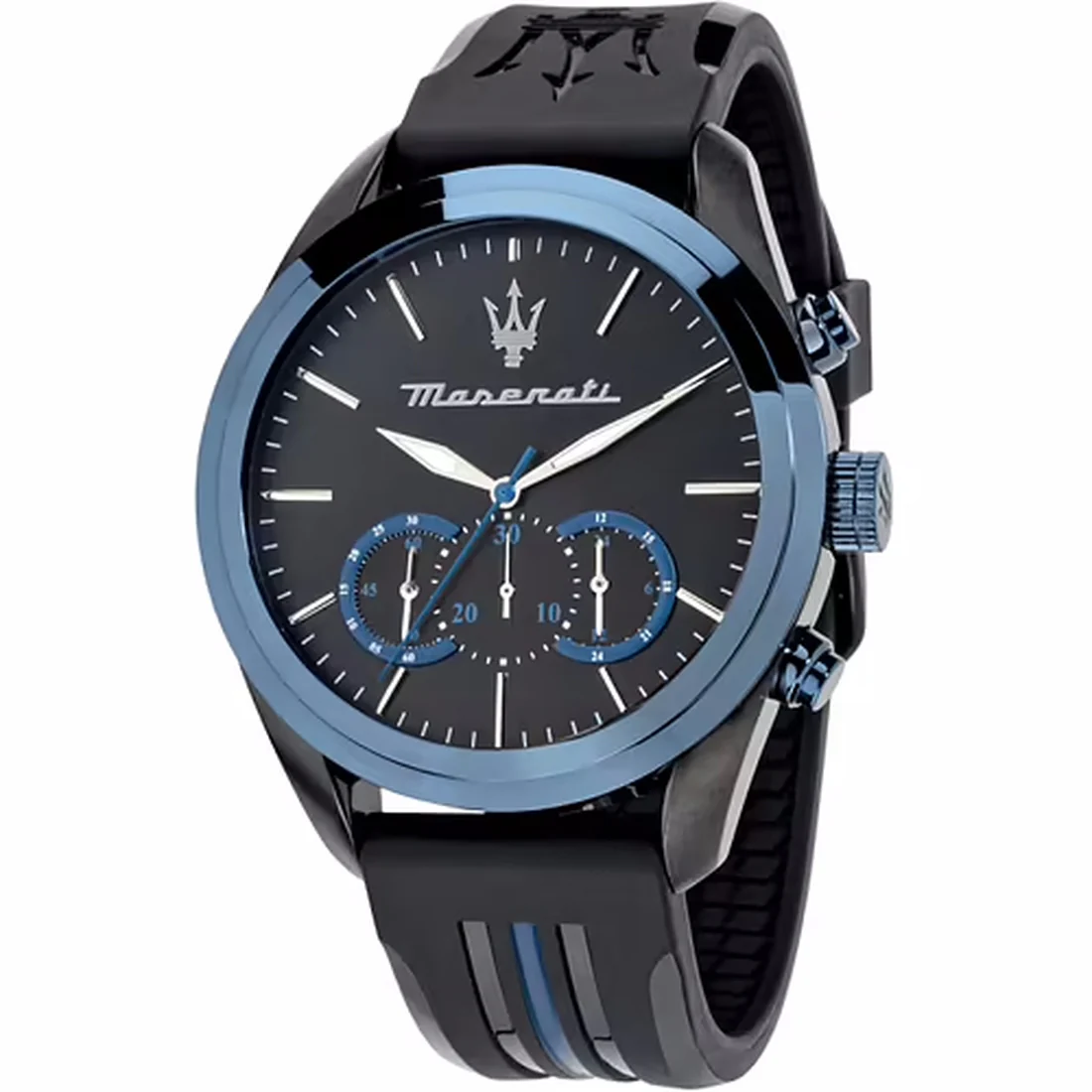Orologio Maserati Traguardo crono IP blu bracciale in silicone R8871612006