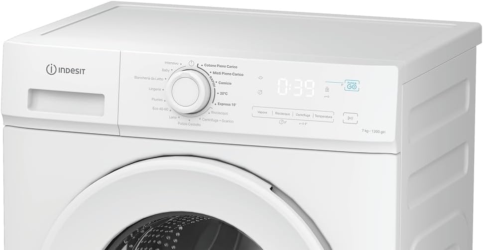 Lavatrice A Libera Installazione IMA 762 MY TIME IT Vapore, Carica Frontale, 1200 Giri, Cestello Spazioso da 7 Kg, Inverter, Rapida, Efficiente, Classe Energetica A