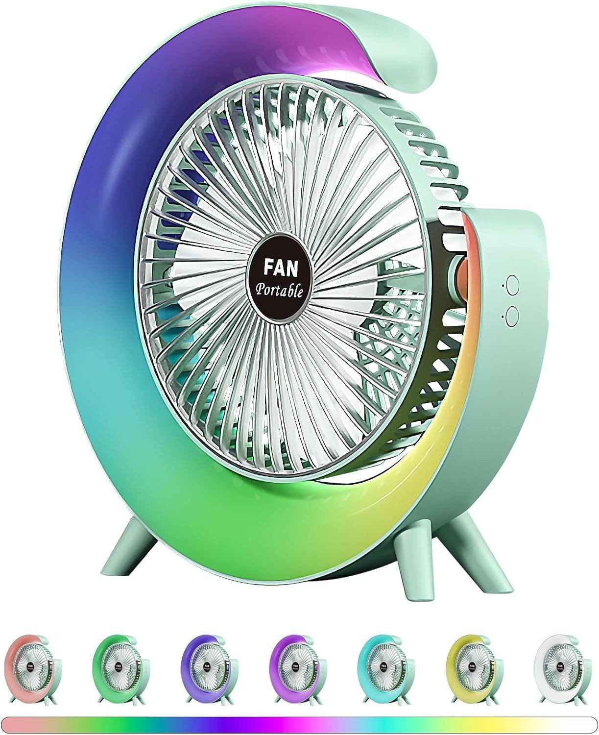 Akku-Standventilator Akku-Standventilator USB-C aufladbarer leiser Tischventilator