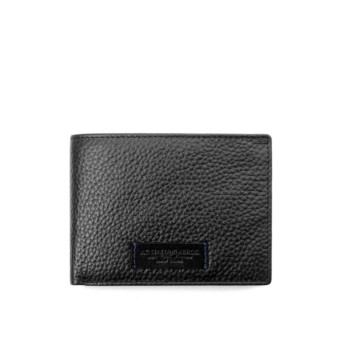 Portafoglio Spalding & Bros Full Grain 6cc con portamonete nero 175031U900