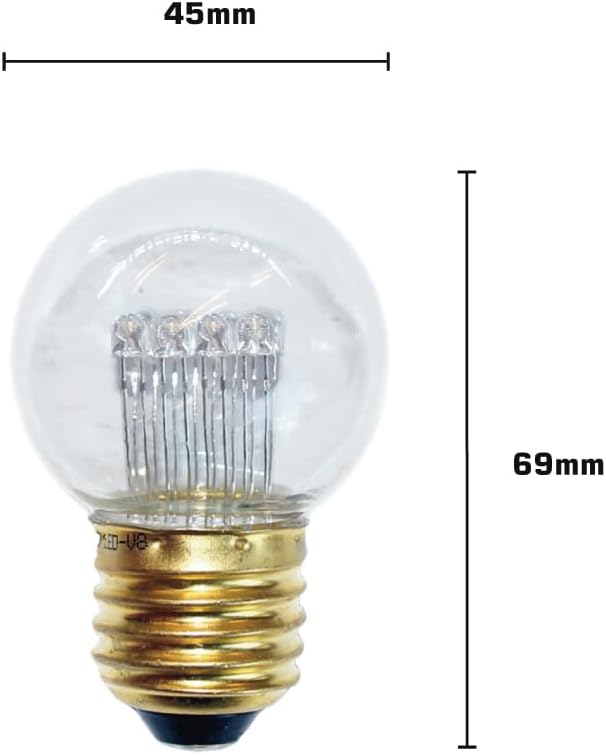 NCC-Licht 100 x LED Tropfen 5+4 1W E27 KLAR Plastik warmweiß für außen Kugel Birne