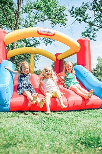 Little Tikes Jump 'n Slide Bouncer - Casa Inflable Saltarina Plus Soplador de Alta Resistencia con GFCI, Estacas