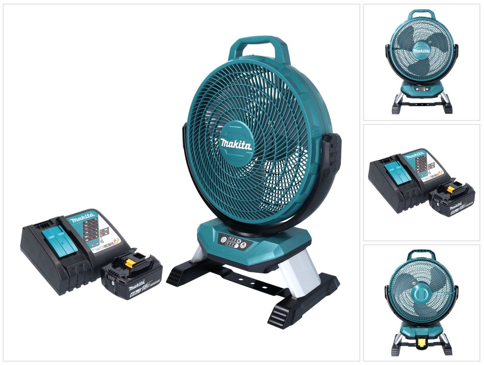 Akku-Standventilator DCF 301 RG1 Akku Ventilator Lüfter 18 V 33 cm + 1x Akku 6,0 Ah + Lade