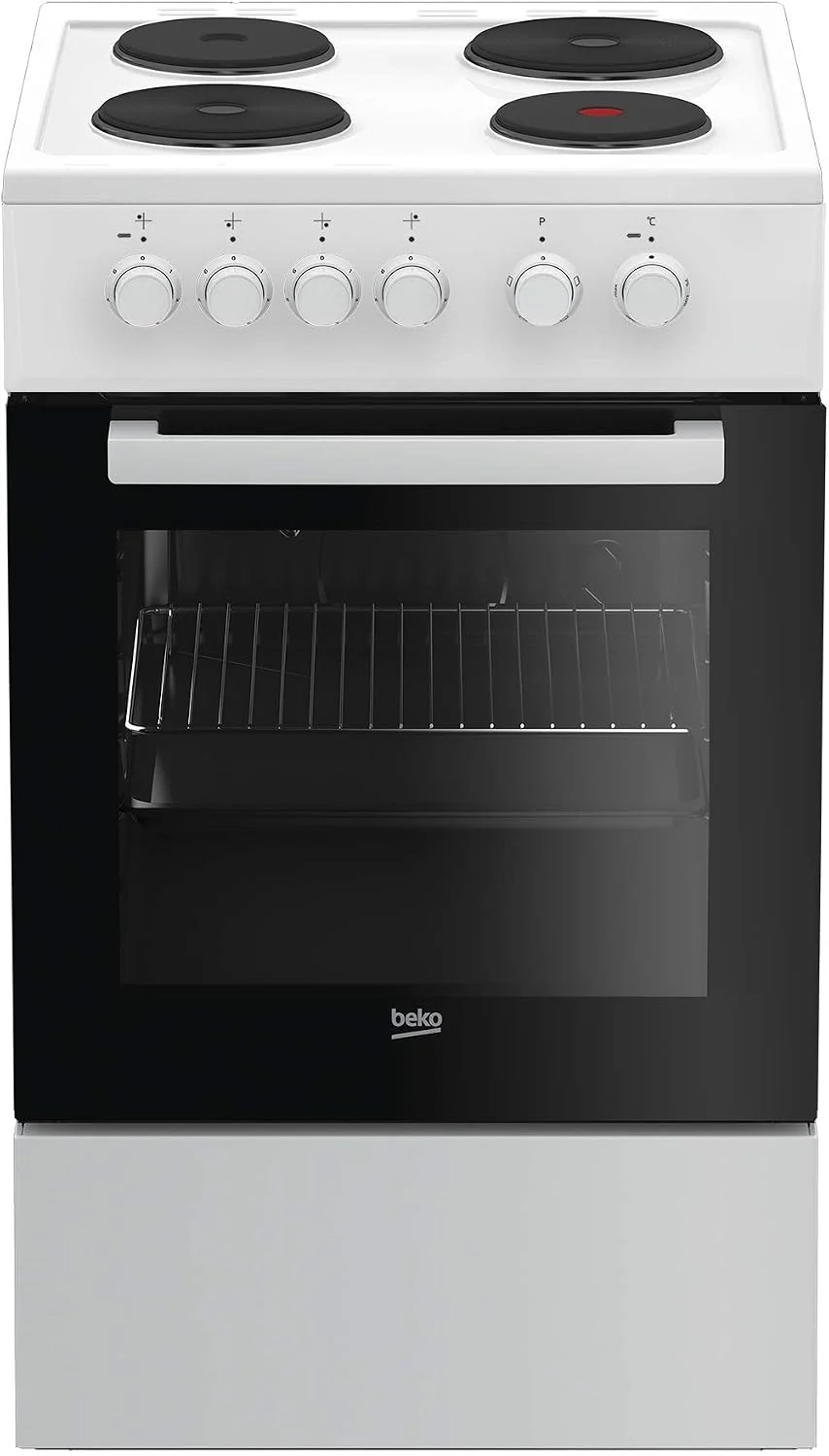 Beko Kochfeld, 50 cm, Weiß/Schwarz, FSS56000GW Herd- -Kombination (Freistehend) / /SteamShine
