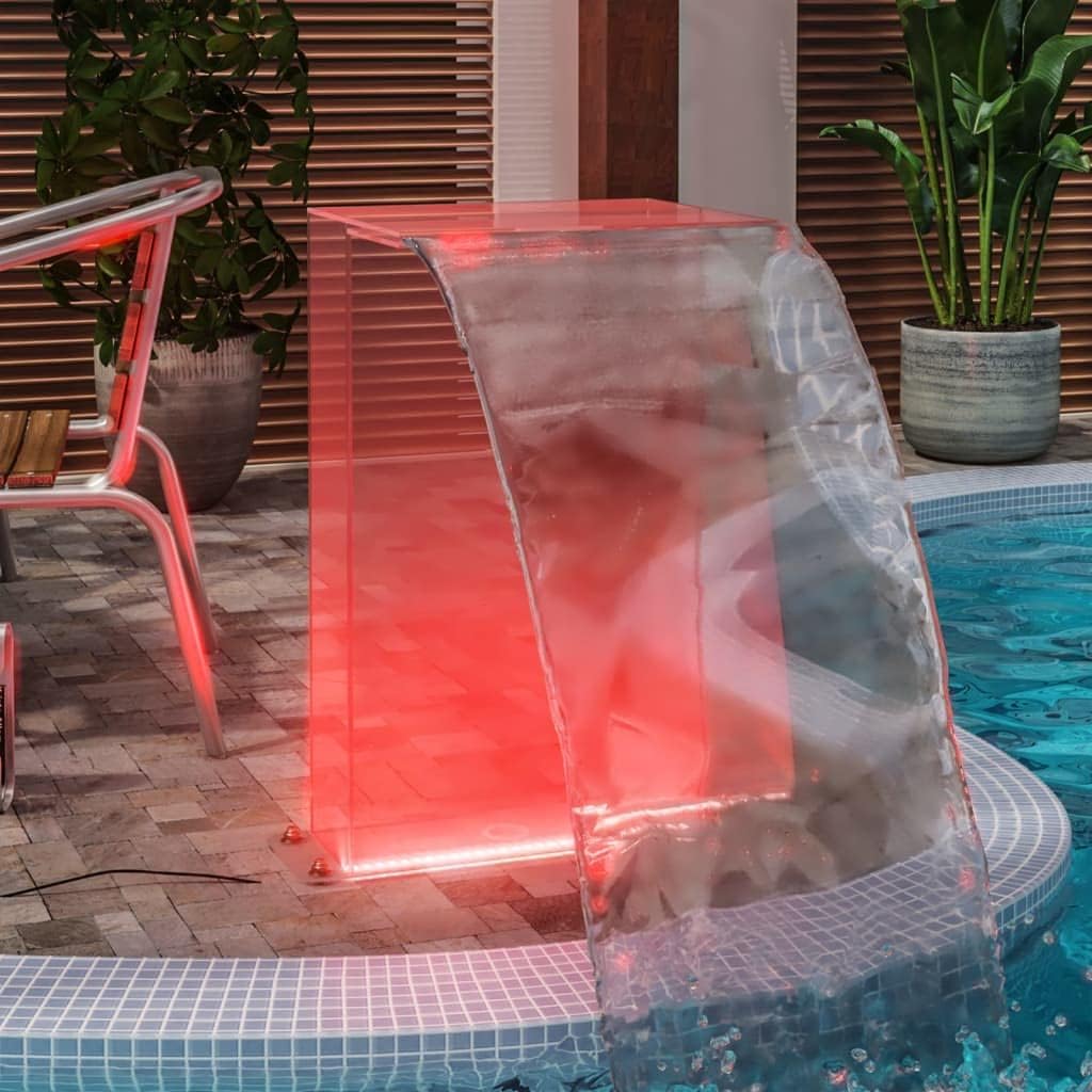 INLIFE Wasserfall-Element mit RGB-LEDs Acryl 51 cm,5.36kg,151406