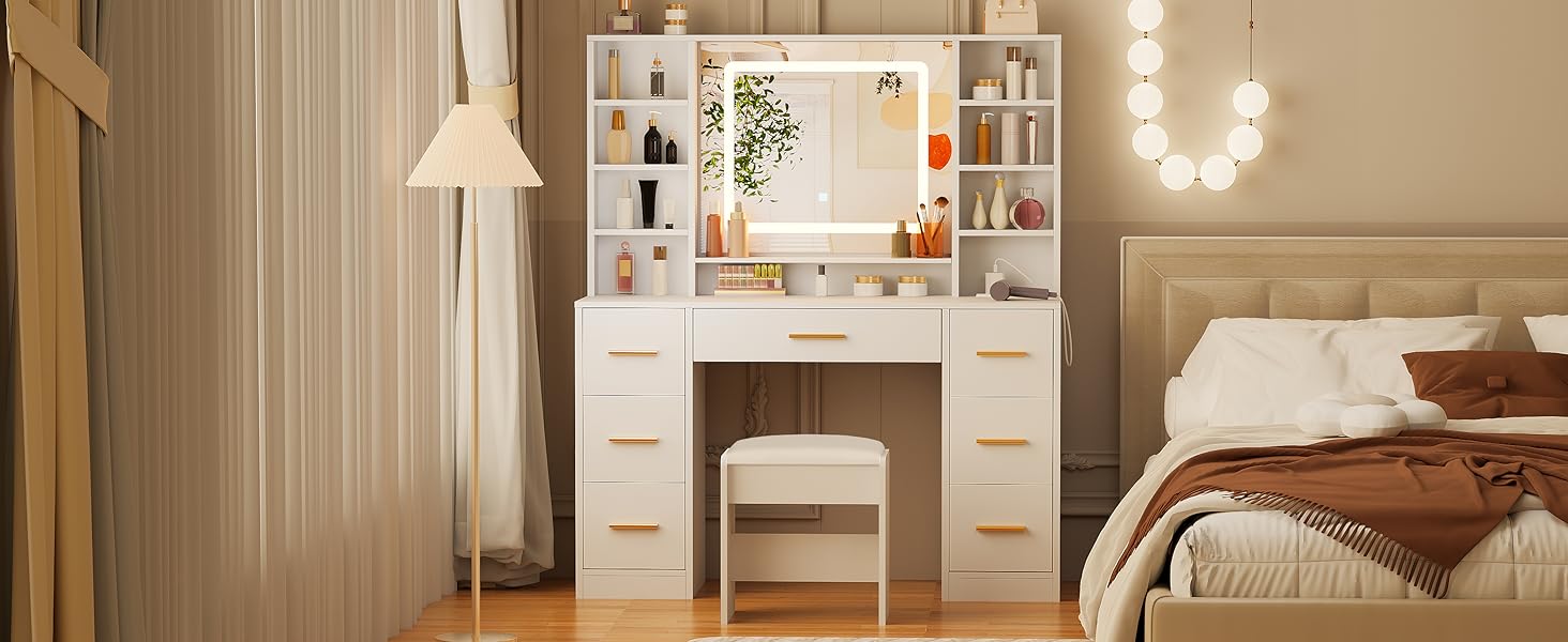 vanity with mirror