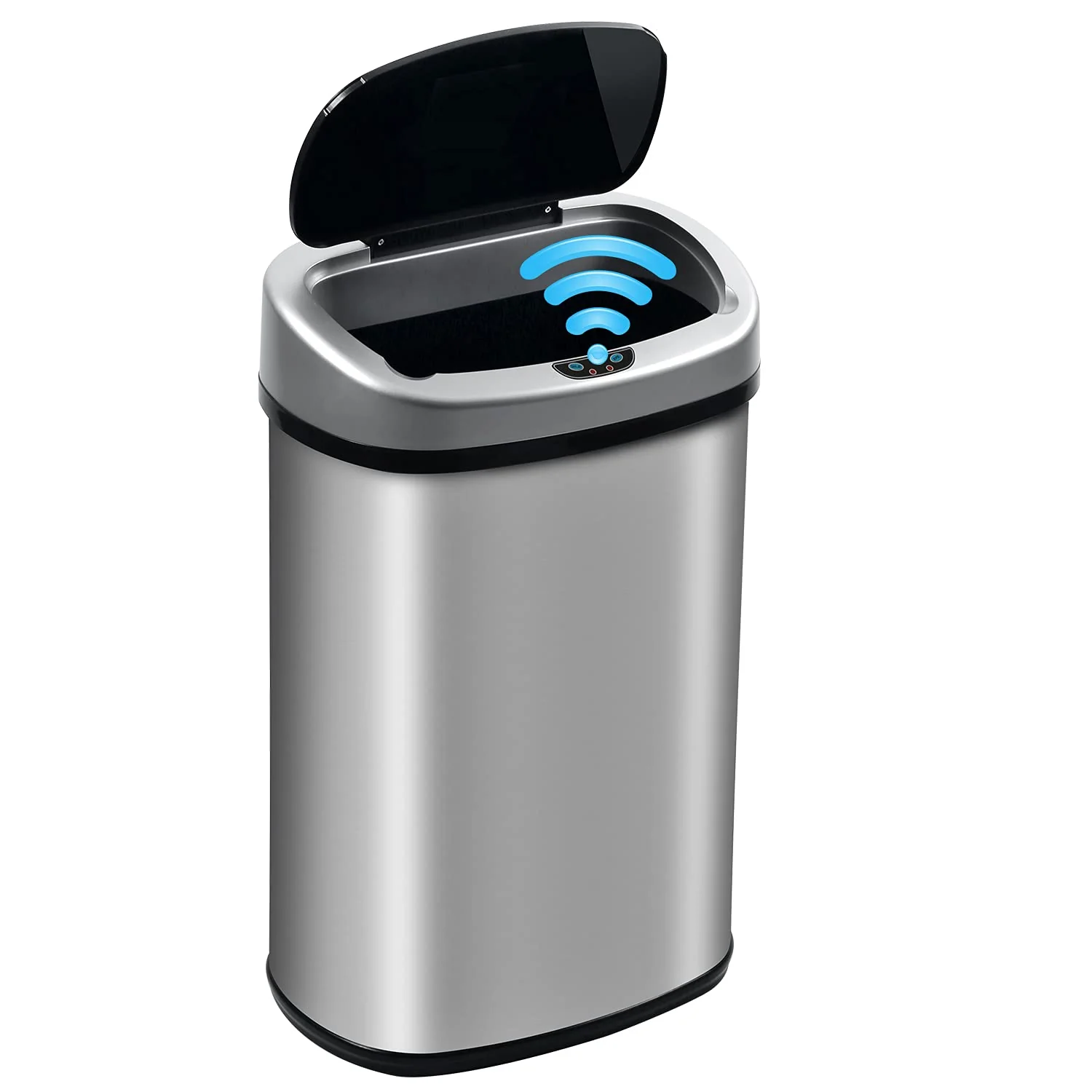 Bigacc 13 Gallon Stainless Steel Kitchen Trash Can with Touch Free Motion Sensor, Automatic Lid, Anti Fingerprint, 50L Capacity