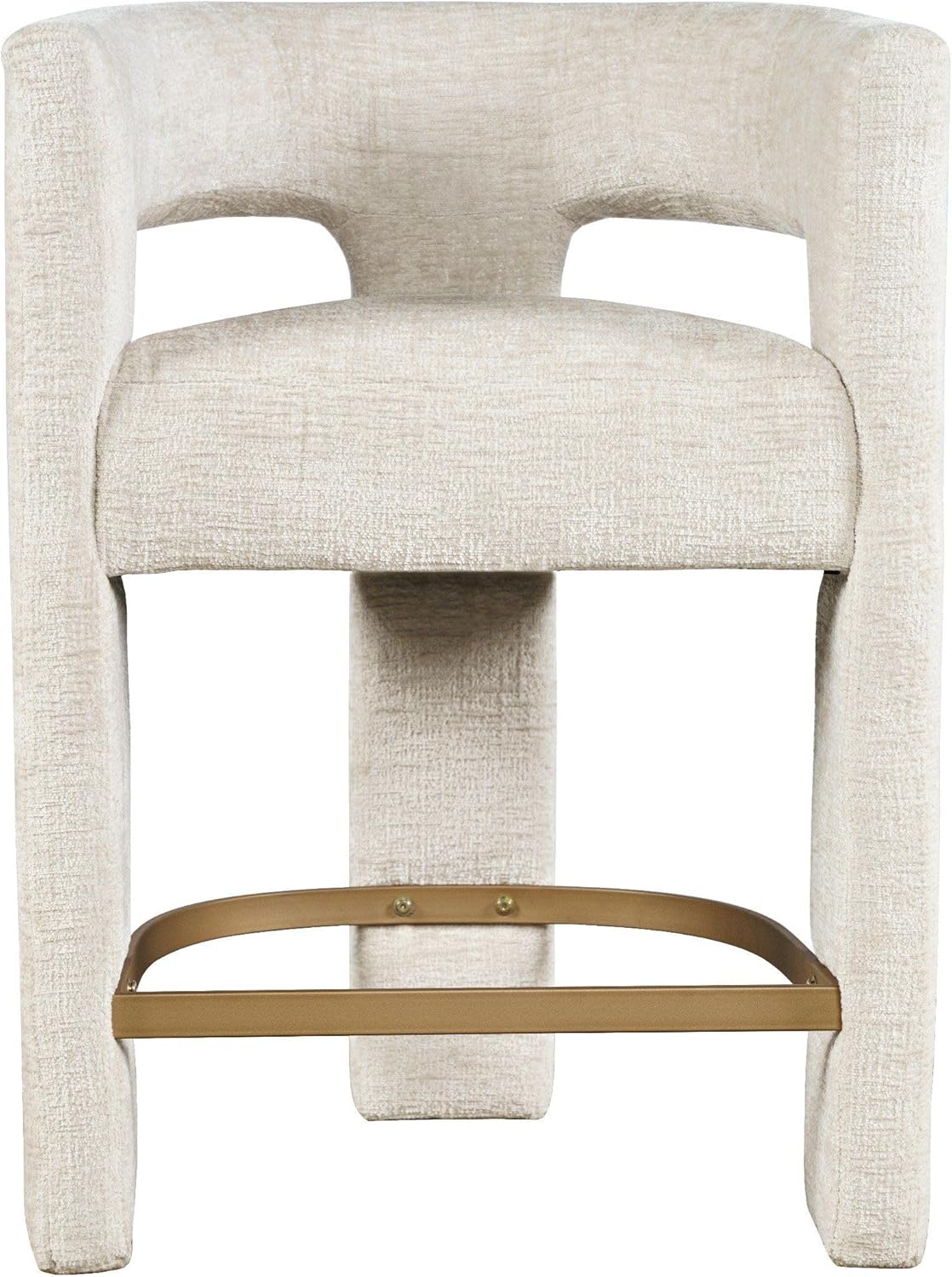 Jofran Upholstered Dining Chair with Arms, Natural, Bar & Counter Height