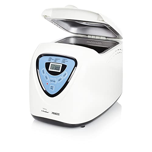 Macchina per il pane Princess White, Completamente automatica, 15 cotture preimpostate, Timer, Mantenimento in caldo, Grande capienza 0,9kg, 600 Watt, Bianca, Ottima per pane e dolci : Amazon.it: Casa e cucina