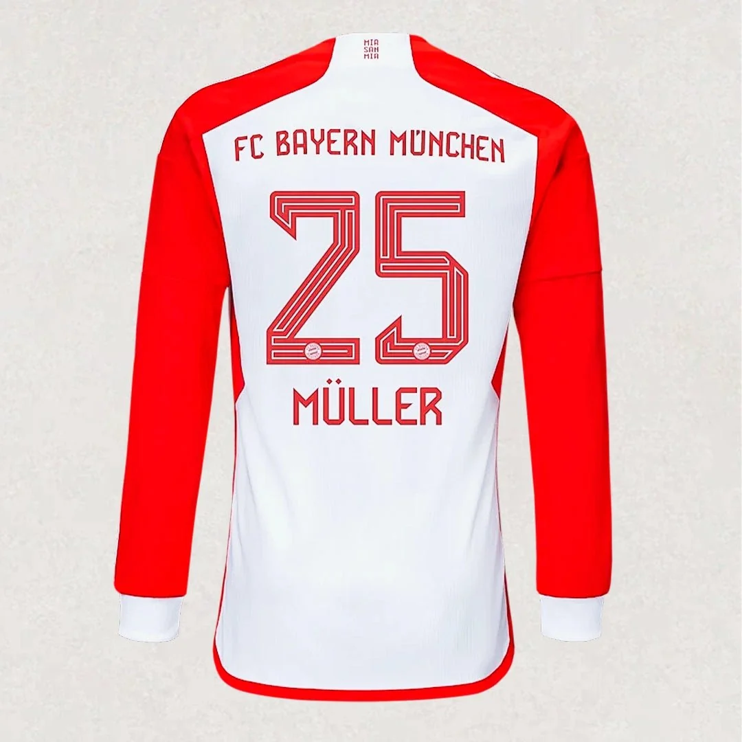 Bayern FC 23/24 Long Sleeve Home Jersey