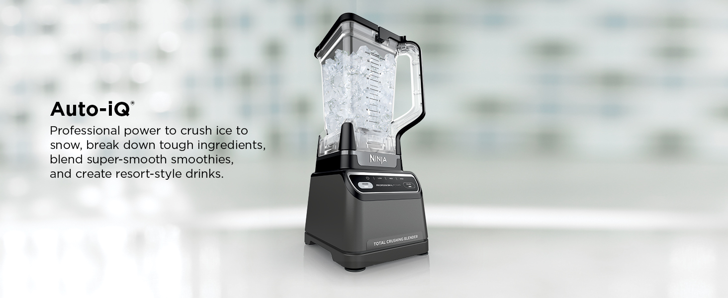 Auto-iQ Professional power to crush ice to snow, break down tough, blend super-smooth smoothie