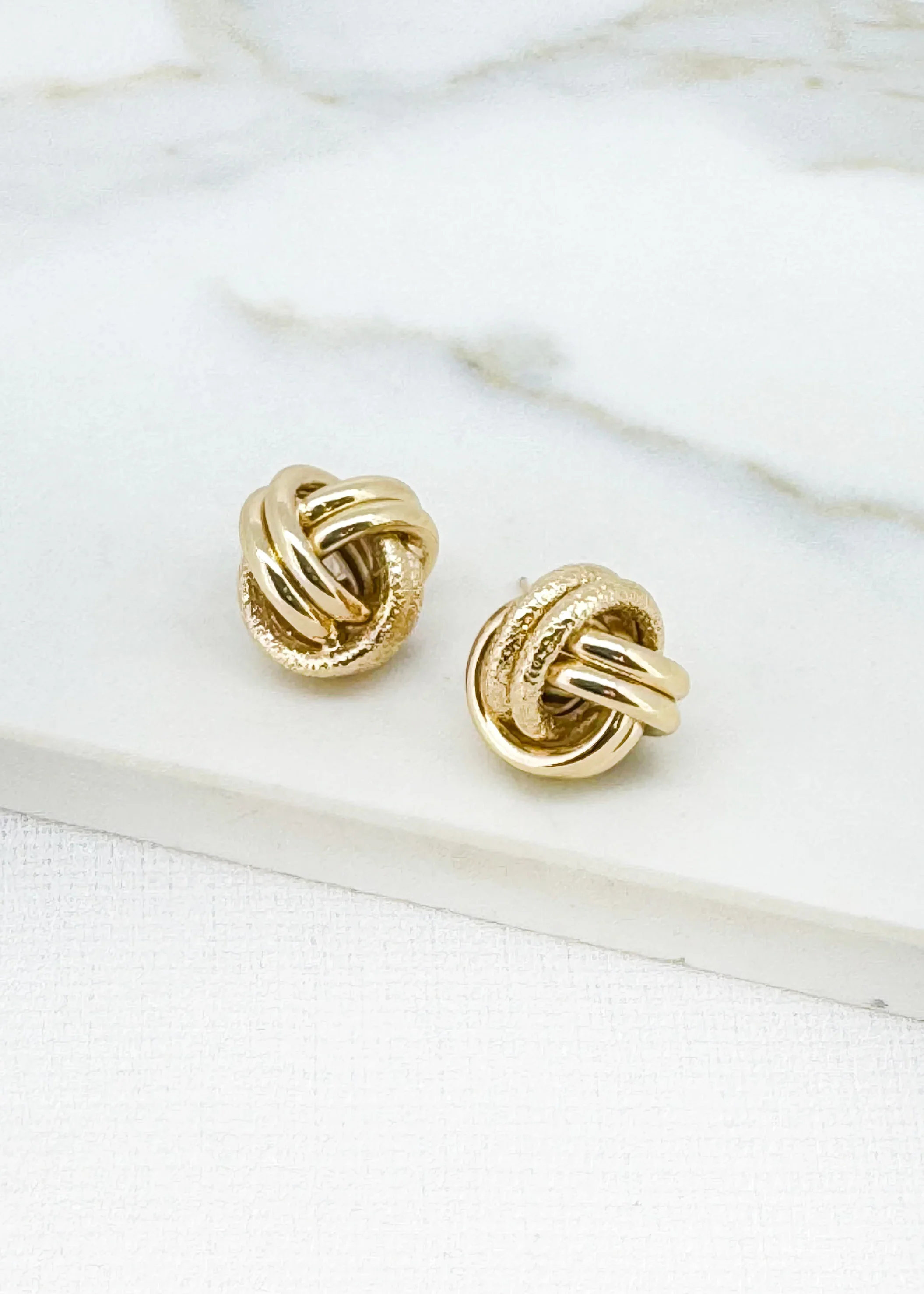 Envy Gold Knot Earrings