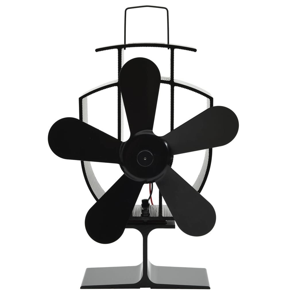 Kaminventilator 165 x 8 x 225 cm 5 Flgel Kaminofen Ventilator Wärmebetriebener Kaminve