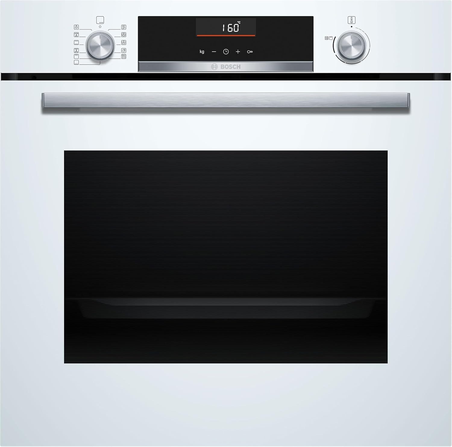 Backofen-Set weiß EcoClean AutoPilot Versenkknebel + Induktionskochfeld PowerBoost