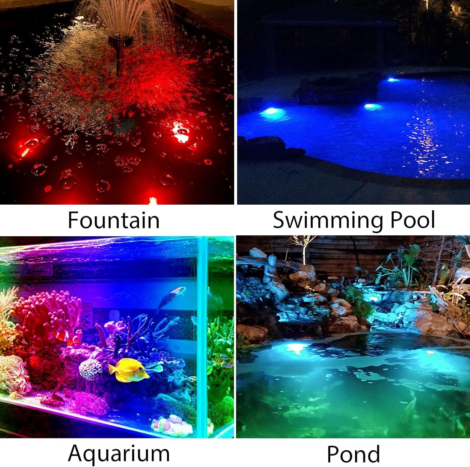 Solar-Teichleuchten für den Außenbereich, Landschafts-Spot, Unterwasser-Teichlicht, LED, RGB-farbig, IP68, wasserdicht, Brunnenlicht für Garten, Hof, Rasen, Weg (5 Stirnlampen)