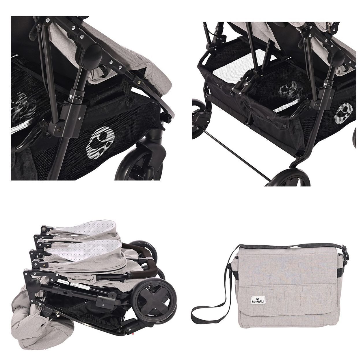 Zwillings-Kombikinderwagen Geschwisterkinderwagen Duo