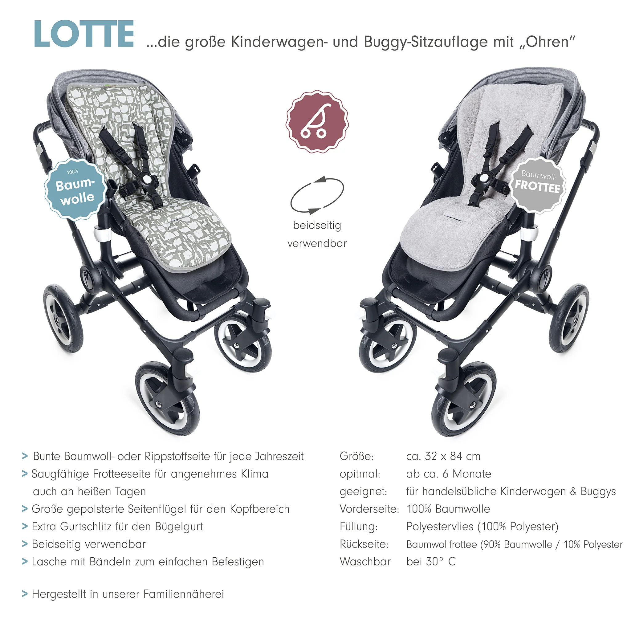LOTTE FROTEE die gro?e Sitzauflage mit Ohren