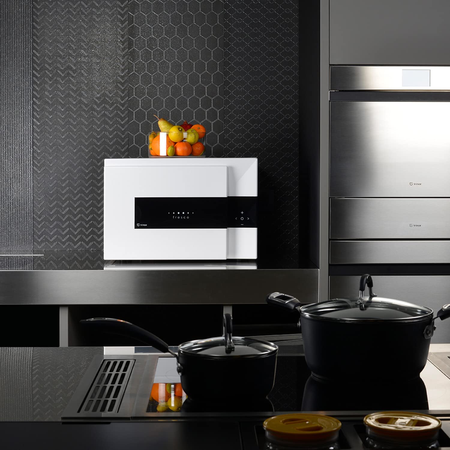 Fresco IRINOX Abbattitore di temperatura per la casa | 9 funzioni innovative dal freddo rapido al caldo lento | Fresco Classic Abbattitore domestico 56,4 x 39,2 x 38 cm