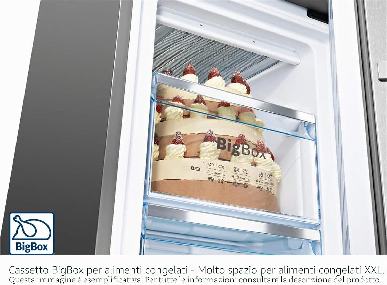 Bosch GIV21ADD0 Serie 6 Congelatore da incasso, 104 kWh all'anno, 95 l, LowFrost, BigBox, da incasso, 88 x 56