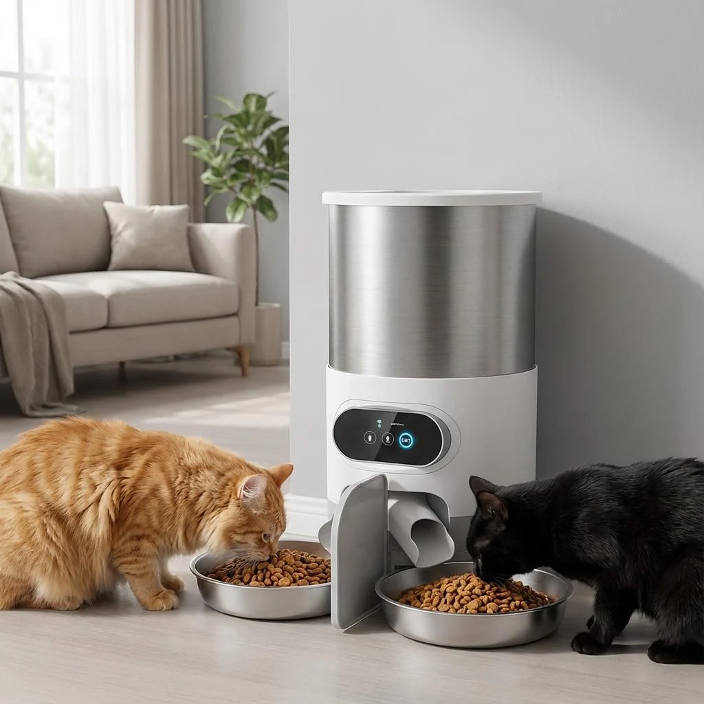4.5L Automatic Pet Feeder �C App Control, Voice Recording & Dual Bowl Option
