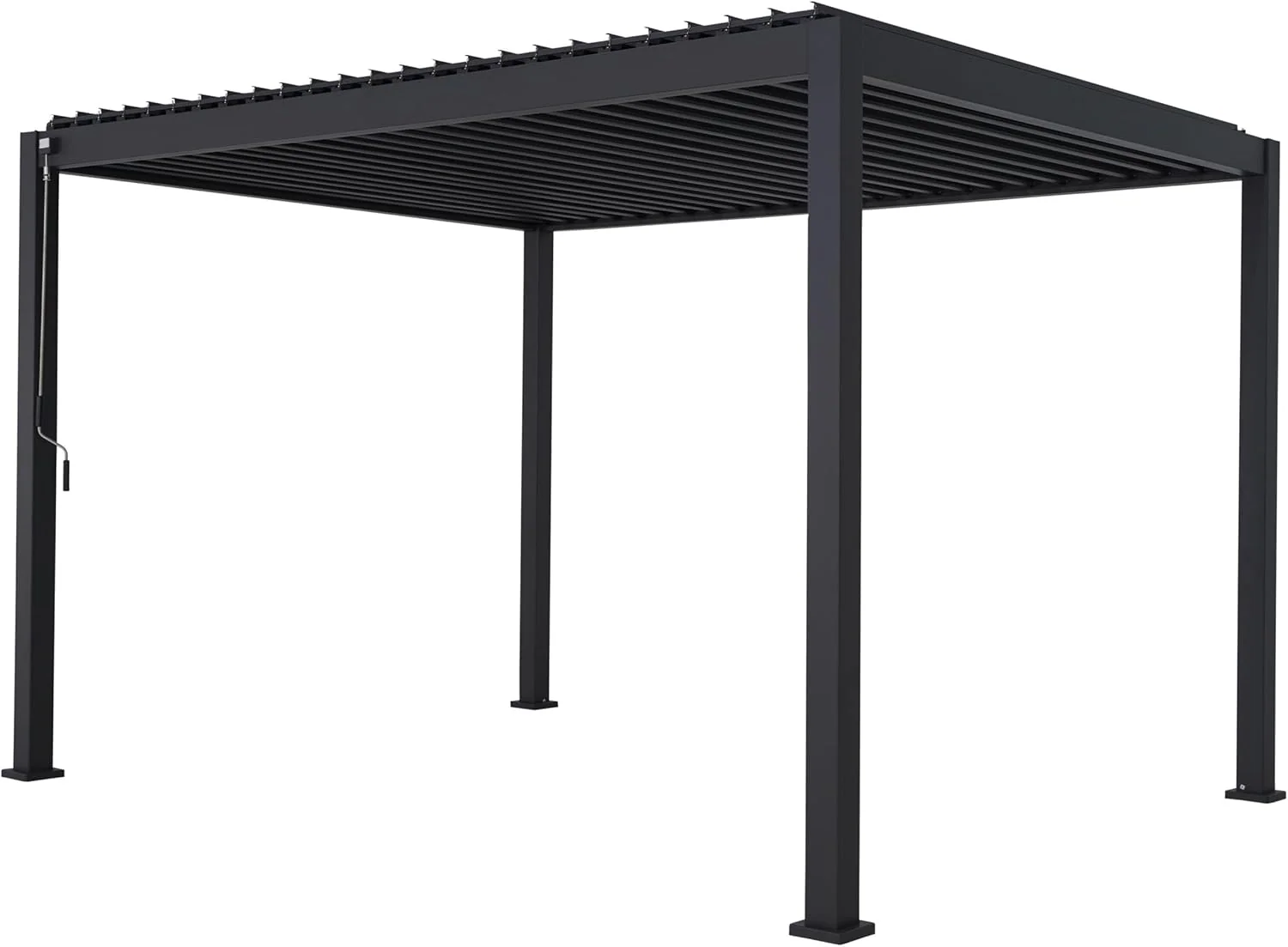 Green Spirit Lamellendach Pergola Mirador Basic 3x3,6, 300x360x240 cm, Lamellen Pavillon, Anthrazit, Aluminium, Garten Terrassen Überdachung