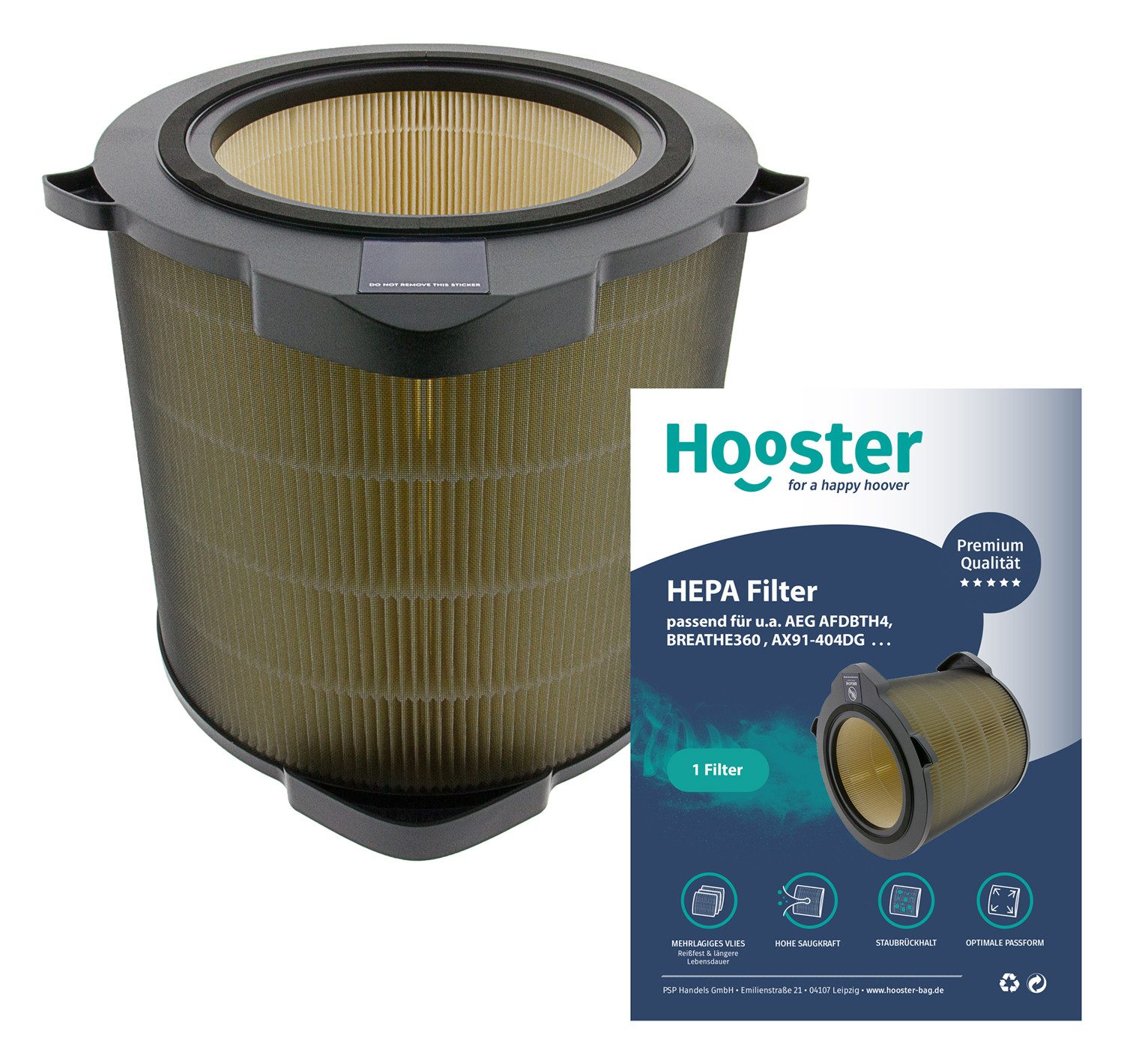 Luftfilter 1 Filter kompatibel mit AEG Luftreiniger AX91-404DG