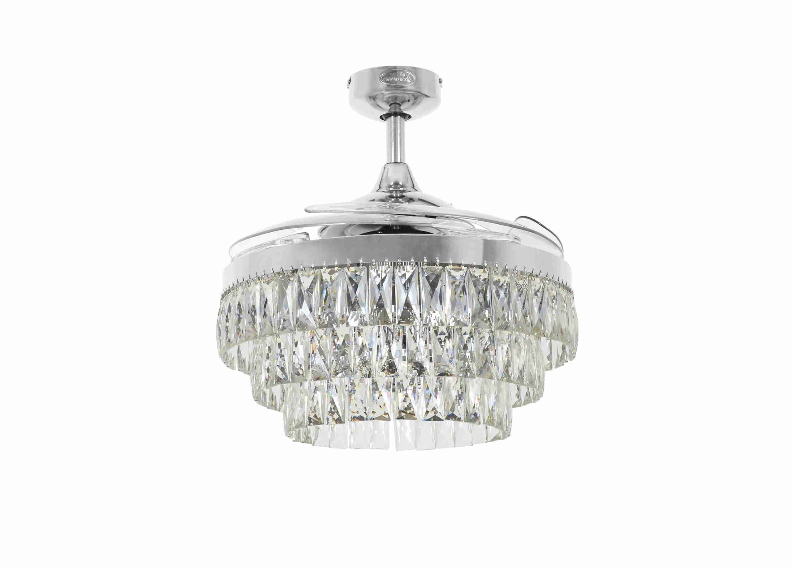 Deckenventilator Deckenventilator Fanaway Veil Chrom mit Licht