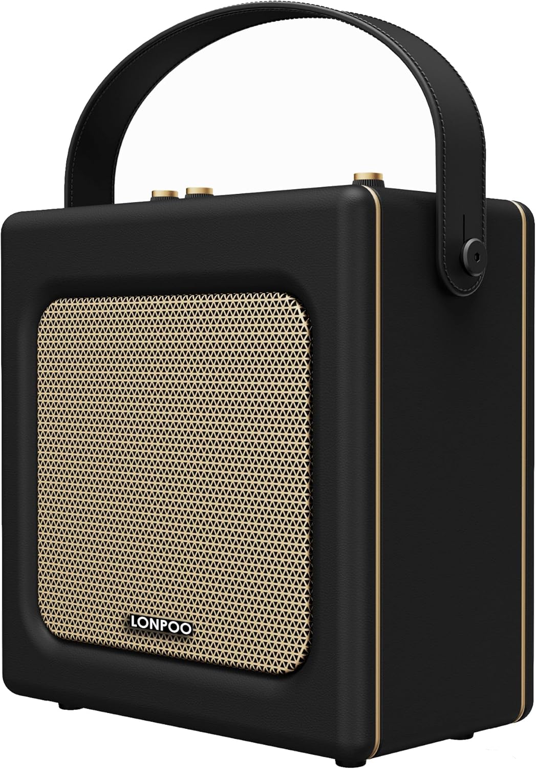 LONPOO Home Micro HiFi Compact Stereo System with CD Player, Bluetooth, FM Radio, USB, AUX-in, LED Display and Large Button, Remote Control (LP-816B)